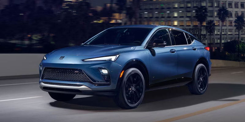 Buick Envista crossover driving at night