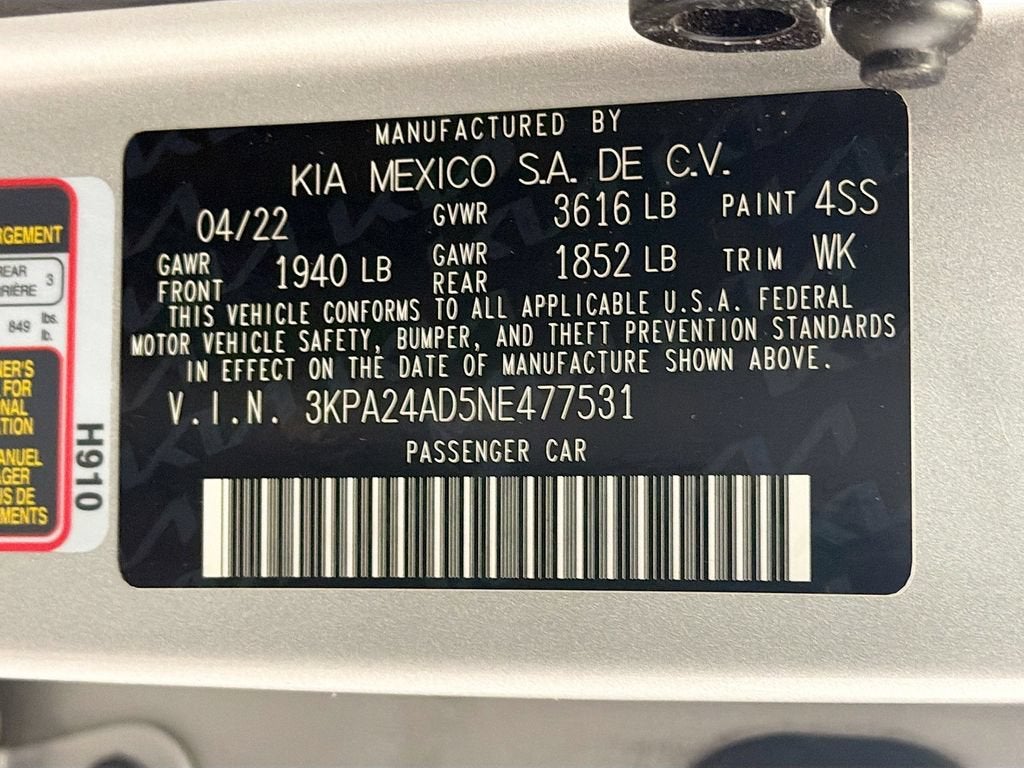 2022 Kia Rio S