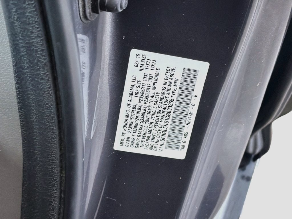 2016 Honda Odyssey EX-L