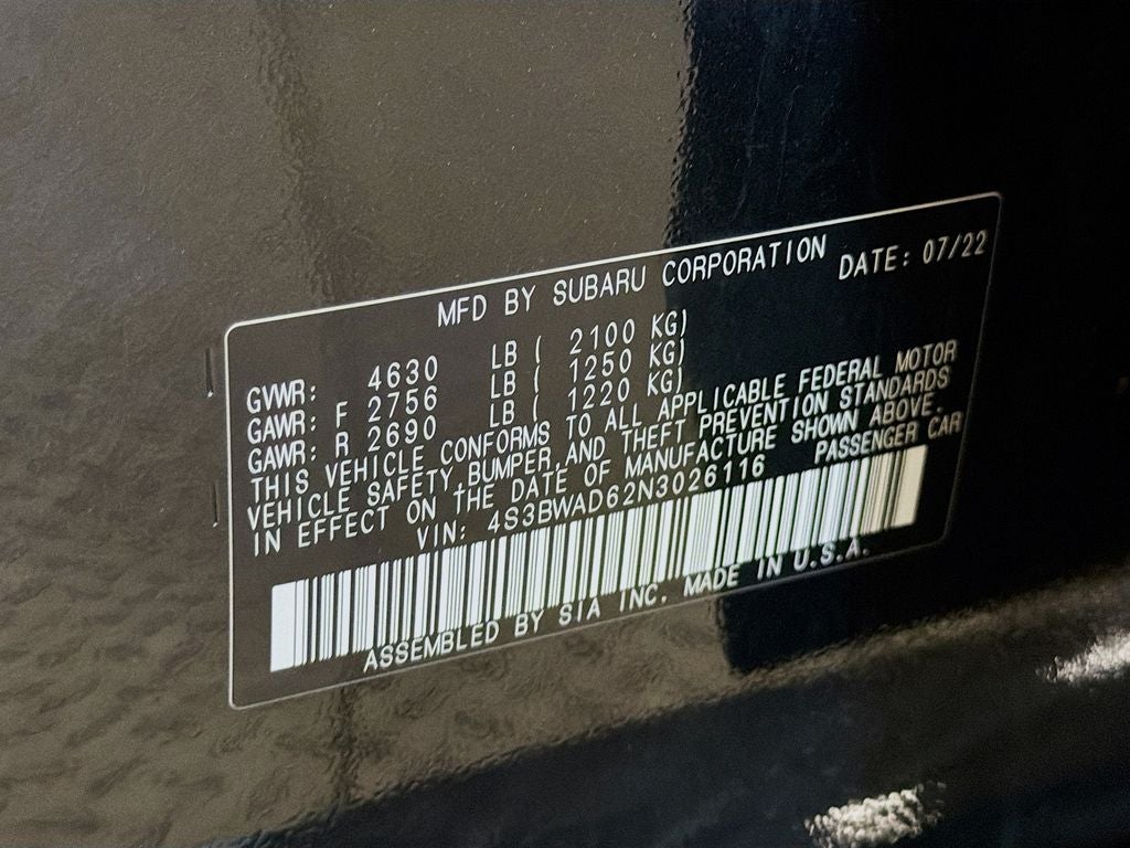 2022 Subaru Legacy Premium