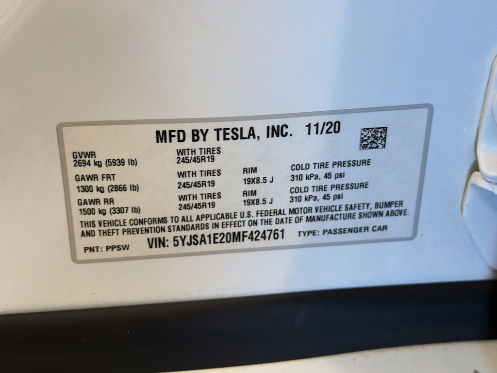 2021 Tesla Model S Long Range