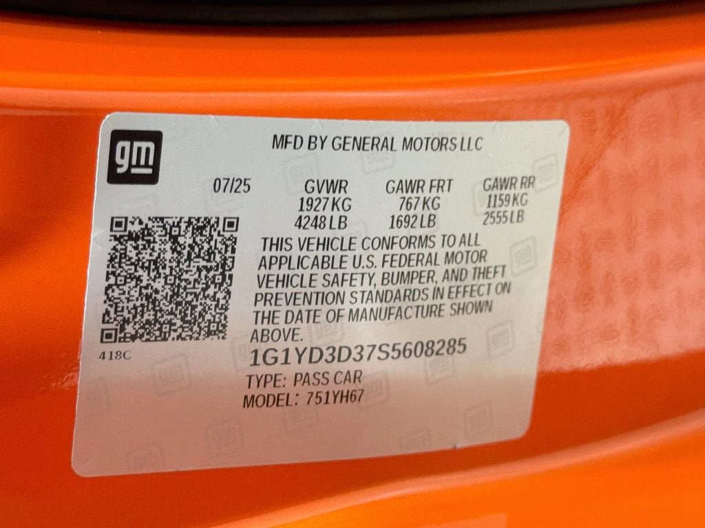 2025 Chevrolet Corvette Z06 1LZ