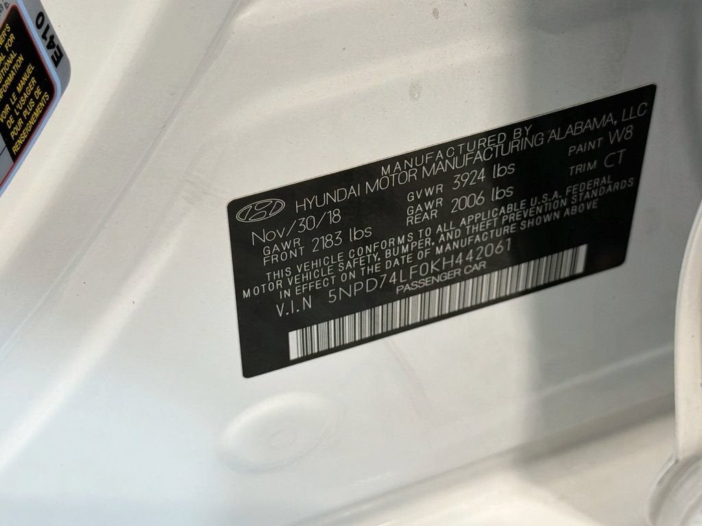 2019 Hyundai Elantra SE