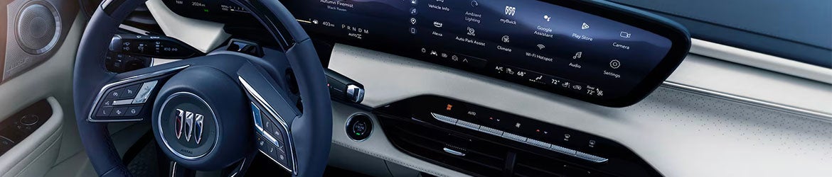 The instrument panel of the 2025 Buick Enclave in Akron, OH