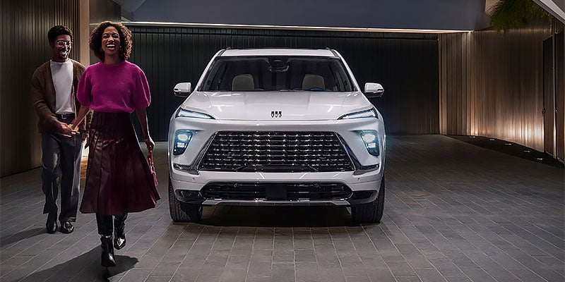 Stylish SUV parked in driveway