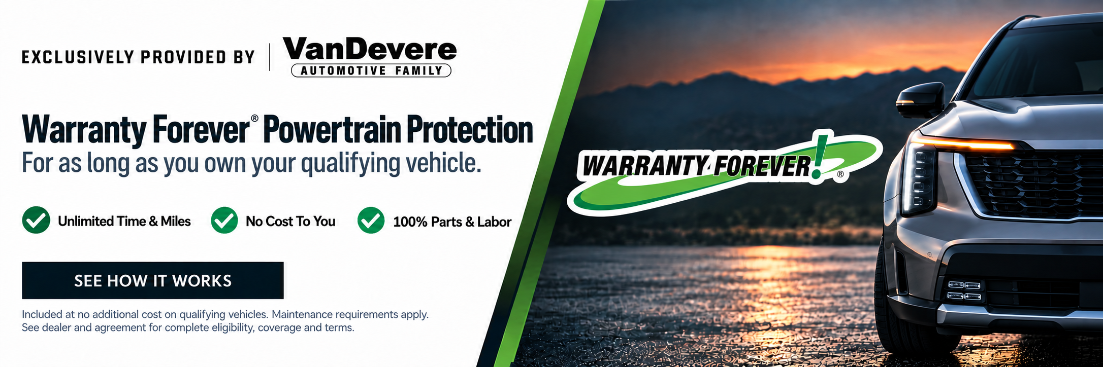 warranty forever banner